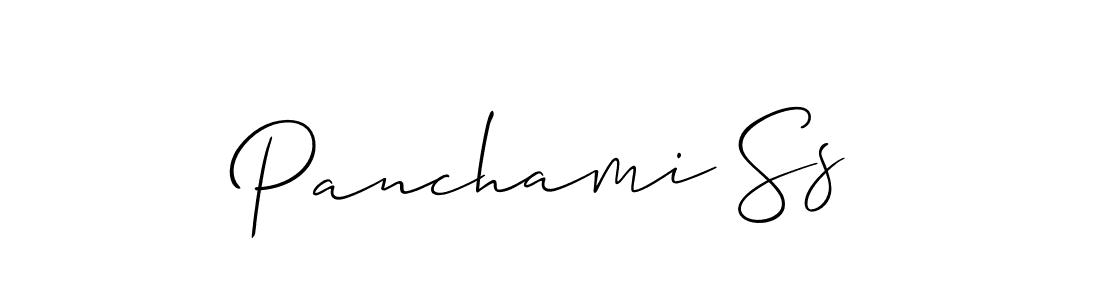 Also You can easily find your signature by using the search form. We will create Panchami Ss name handwritten signature images for you free of cost using Allison_Script sign style. Panchami Ss signature style 2 images and pictures png