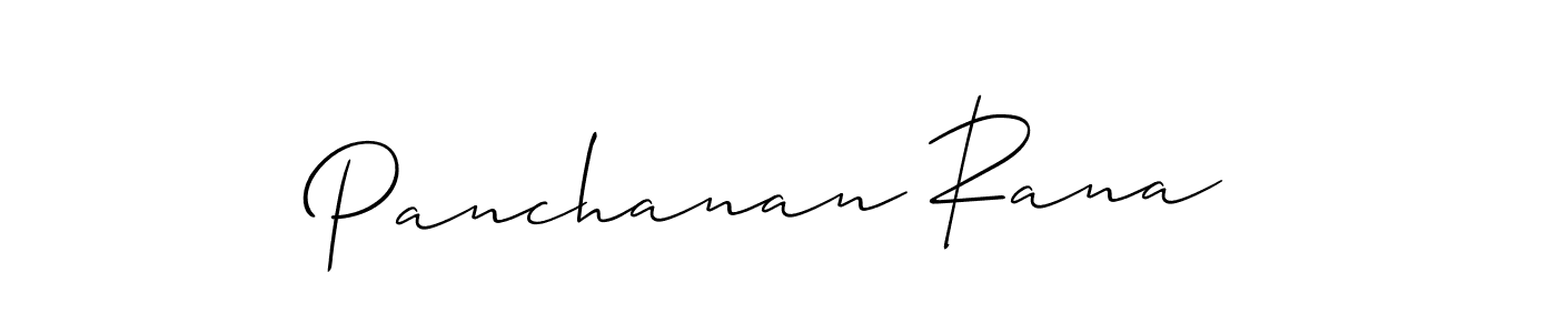 The best way (Allison_Script) to make a short signature is to pick only two or three words in your name. The name Panchanan Rana include a total of six letters. For converting this name. Panchanan Rana signature style 2 images and pictures png