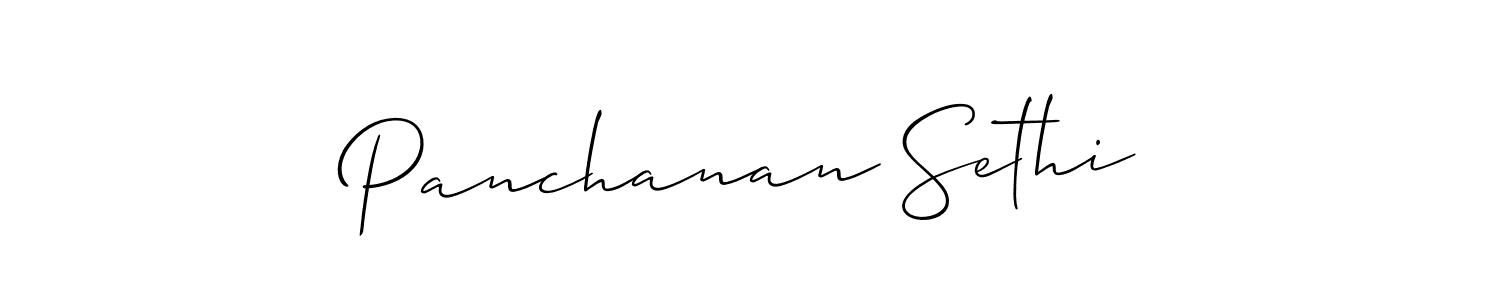 Make a beautiful signature design for name Panchanan Sethi. With this signature (Allison_Script) style, you can create a handwritten signature for free. Panchanan Sethi signature style 2 images and pictures png