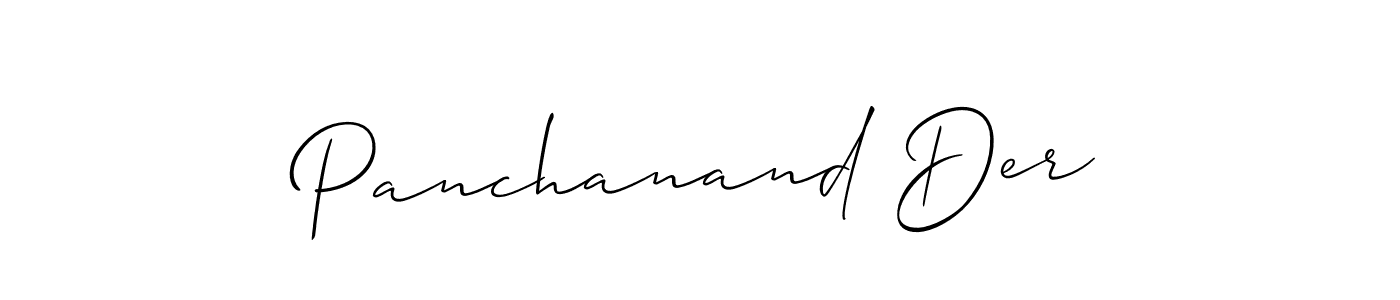 if you are searching for the best signature style for your name Panchanand Der. so please give up your signature search. here we have designed multiple signature styles  using Allison_Script. Panchanand Der signature style 2 images and pictures png