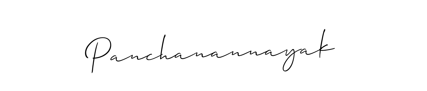 Design your own signature with our free online signature maker. With this signature software, you can create a handwritten (Allison_Script) signature for name Panchanannayak. Panchanannayak signature style 2 images and pictures png