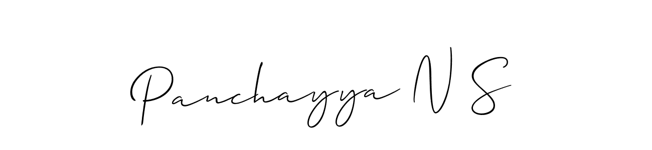 Create a beautiful signature design for name Panchayya N S. With this signature (Allison_Script) fonts, you can make a handwritten signature for free. Panchayya N S signature style 2 images and pictures png