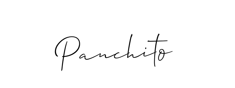 Panchito stylish signature style. Best Handwritten Sign (Allison_Script) for my name. Handwritten Signature Collection Ideas for my name Panchito. Panchito signature style 2 images and pictures png