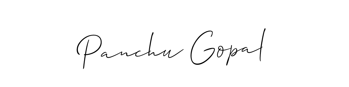 Design your own signature with our free online signature maker. With this signature software, you can create a handwritten (Allison_Script) signature for name Panchu Gopal. Panchu Gopal signature style 2 images and pictures png