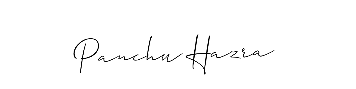 How to make Panchu Hazra signature? Allison_Script is a professional autograph style. Create handwritten signature for Panchu Hazra name. Panchu Hazra signature style 2 images and pictures png