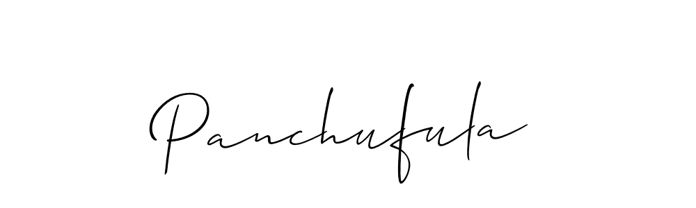 How to make Panchufula name signature. Use Allison_Script style for creating short signs online. This is the latest handwritten sign. Panchufula signature style 2 images and pictures png