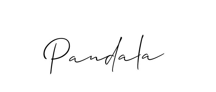 Use a signature maker to create a handwritten signature online. With this signature software, you can design (Allison_Script) your own signature for name Pandala. Pandala signature style 2 images and pictures png