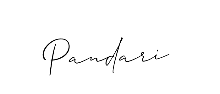 Design your own signature with our free online signature maker. With this signature software, you can create a handwritten (Allison_Script) signature for name Pandari. Pandari signature style 2 images and pictures png