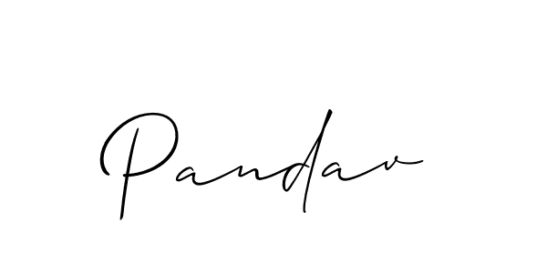 Best and Professional Signature Style for Pandav. Allison_Script Best Signature Style Collection. Pandav signature style 2 images and pictures png