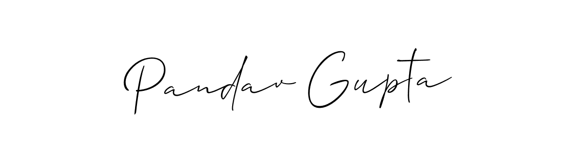 Best and Professional Signature Style for Pandav Gupta. Allison_Script Best Signature Style Collection. Pandav Gupta signature style 2 images and pictures png