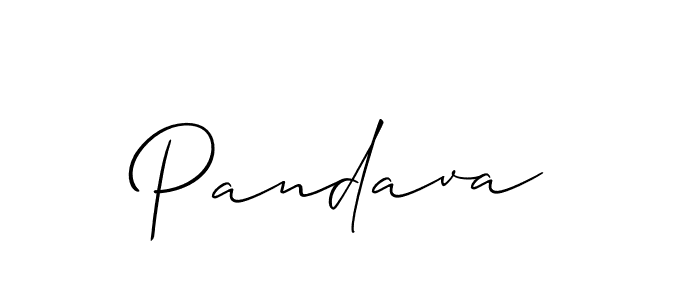 Also we have Pandava name is the best signature style. Create professional handwritten signature collection using Allison_Script autograph style. Pandava signature style 2 images and pictures png