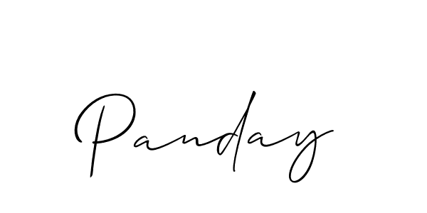 if you are searching for the best signature style for your name Panday. so please give up your signature search. here we have designed multiple signature styles  using Allison_Script. Panday signature style 2 images and pictures png