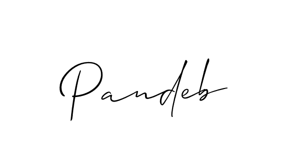 Design your own signature with our free online signature maker. With this signature software, you can create a handwritten (Allison_Script) signature for name Pandeb. Pandeb signature style 2 images and pictures png