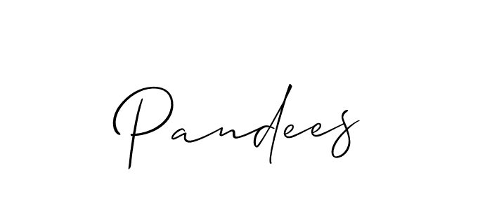 How to make Pandees signature? Allison_Script is a professional autograph style. Create handwritten signature for Pandees name. Pandees signature style 2 images and pictures png