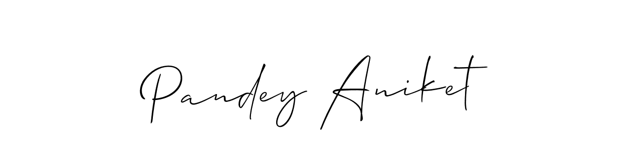 Also we have Pandey Aniket name is the best signature style. Create professional handwritten signature collection using Allison_Script autograph style. Pandey Aniket signature style 2 images and pictures png