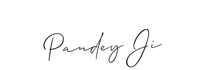 Make a beautiful signature design for name Pandey Ji. With this signature (Allison_Script) style, you can create a handwritten signature for free. Pandey Ji signature style 2 images and pictures png