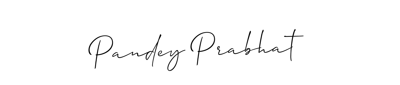 The best way (Allison_Script) to make a short signature is to pick only two or three words in your name. The name Pandey Prabhat include a total of six letters. For converting this name. Pandey Prabhat signature style 2 images and pictures png