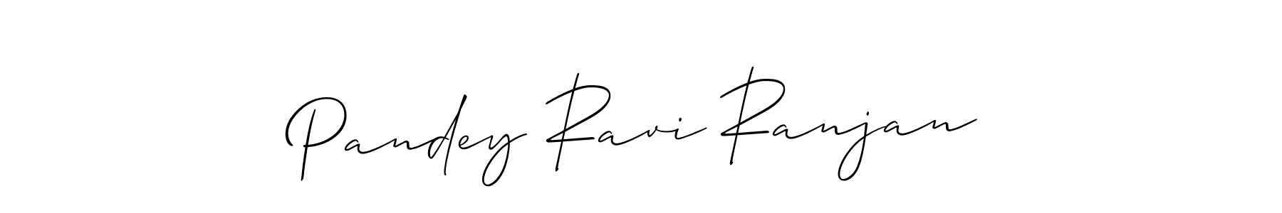 Make a beautiful signature design for name Pandey Ravi Ranjan. With this signature (Allison_Script) style, you can create a handwritten signature for free. Pandey Ravi Ranjan signature style 2 images and pictures png
