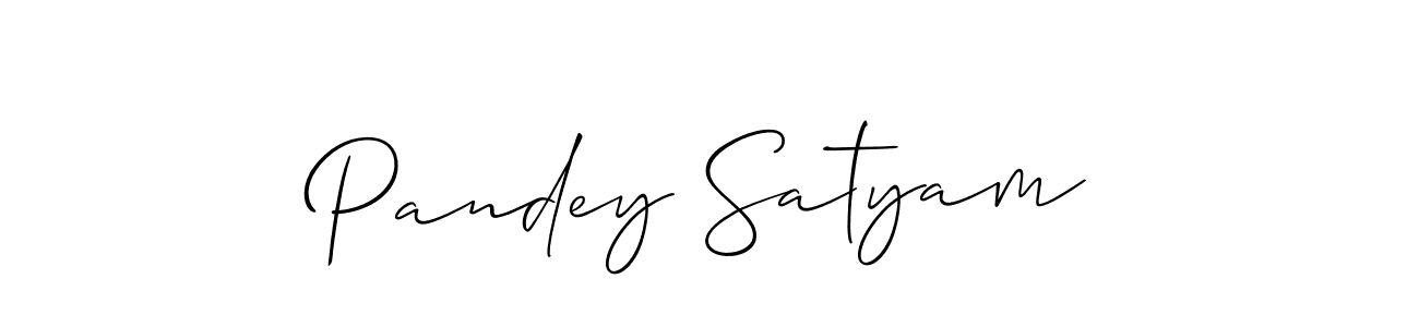 Use a signature maker to create a handwritten signature online. With this signature software, you can design (Allison_Script) your own signature for name Pandey Satyam. Pandey Satyam signature style 2 images and pictures png