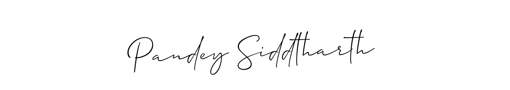 How to make Pandey Siddtharth signature? Allison_Script is a professional autograph style. Create handwritten signature for Pandey Siddtharth name. Pandey Siddtharth signature style 2 images and pictures png