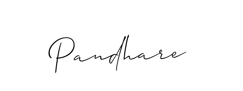 Use a signature maker to create a handwritten signature online. With this signature software, you can design (Allison_Script) your own signature for name Pandhare. Pandhare signature style 2 images and pictures png