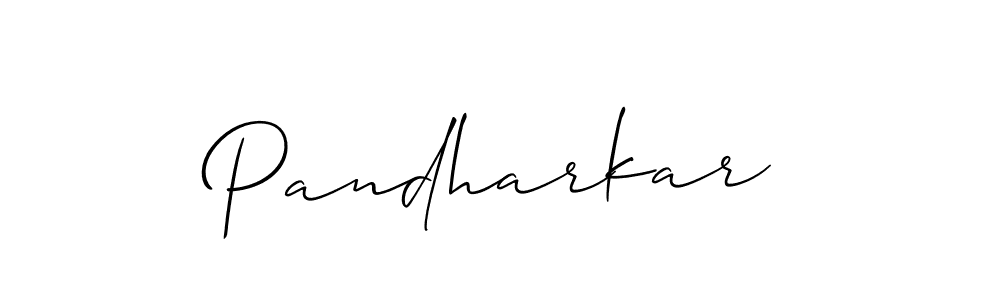 It looks lik you need a new signature style for name Pandharkar. Design unique handwritten (Allison_Script) signature with our free signature maker in just a few clicks. Pandharkar signature style 2 images and pictures png