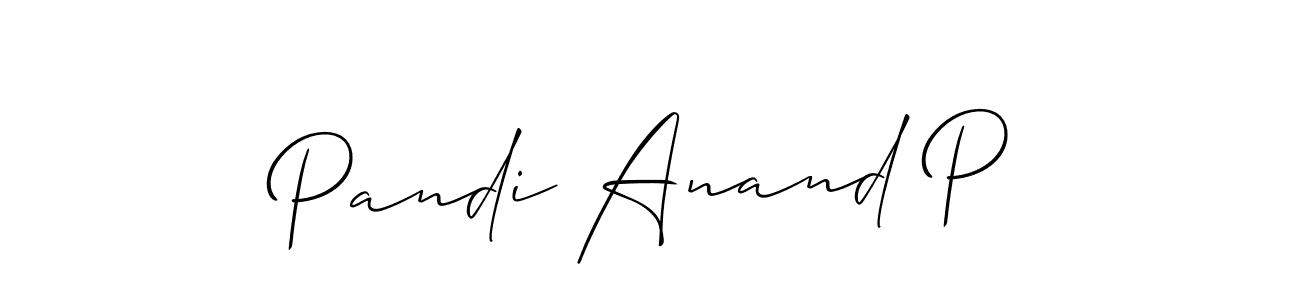 See photos of Pandi Anand P official signature by Spectra . Check more albums & portfolios. Read reviews & check more about Allison_Script font. Pandi Anand P signature style 2 images and pictures png