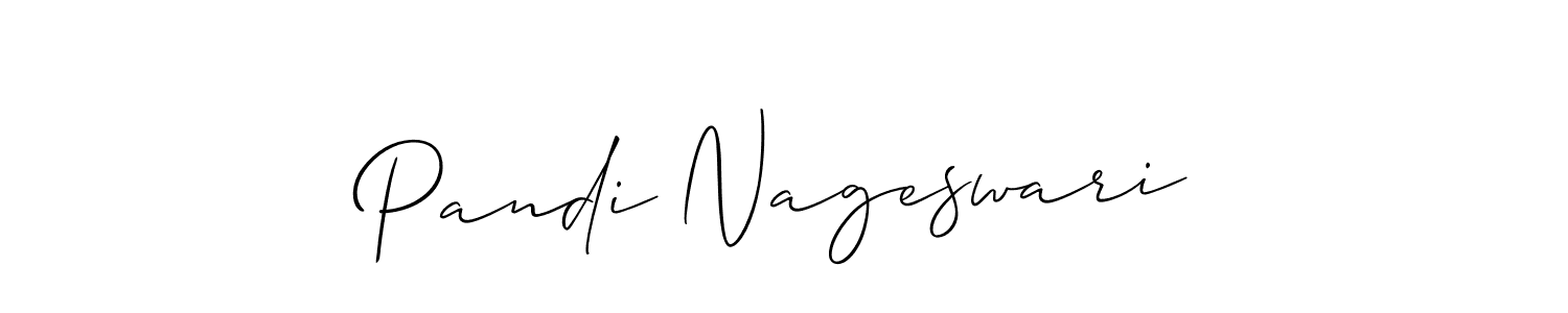 Allison_Script is a professional signature style that is perfect for those who want to add a touch of class to their signature. It is also a great choice for those who want to make their signature more unique. Get Pandi Nageswari name to fancy signature for free. Pandi Nageswari signature style 2 images and pictures png