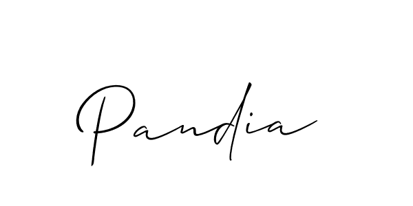 How to make Pandia signature? Allison_Script is a professional autograph style. Create handwritten signature for Pandia name. Pandia signature style 2 images and pictures png