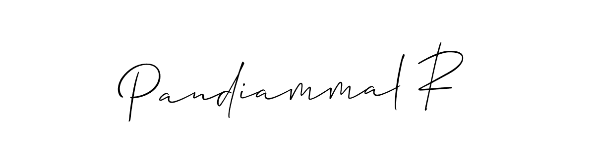 You should practise on your own different ways (Allison_Script) to write your name (Pandiammal R) in signature. don't let someone else do it for you. Pandiammal R signature style 2 images and pictures png