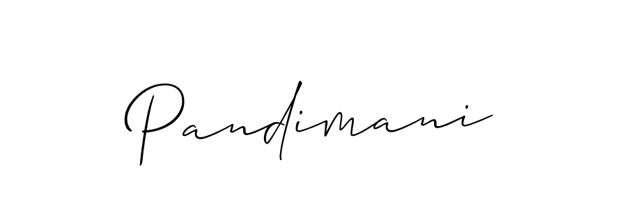 The best way (Allison_Script) to make a short signature is to pick only two or three words in your name. The name Pandimani include a total of six letters. For converting this name. Pandimani signature style 2 images and pictures png