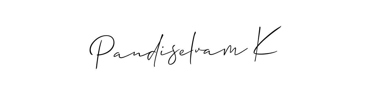 Pandiselvam K stylish signature style. Best Handwritten Sign (Allison_Script) for my name. Handwritten Signature Collection Ideas for my name Pandiselvam K. Pandiselvam K signature style 2 images and pictures png