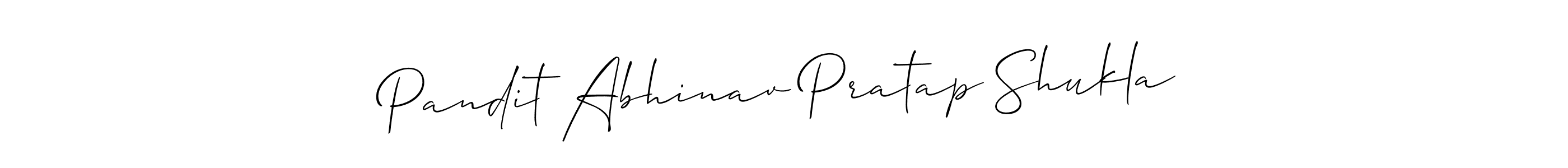 This is the best signature style for the Pandit Abhinav Pratap Shukla name. Also you like these signature font (Allison_Script). Mix name signature. Pandit Abhinav Pratap Shukla signature style 2 images and pictures png