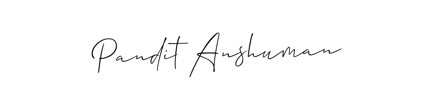 Also You can easily find your signature by using the search form. We will create Pandit Anshuman name handwritten signature images for you free of cost using Allison_Script sign style. Pandit Anshuman signature style 2 images and pictures png