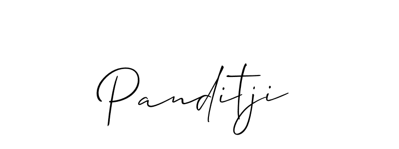 How to make Panditji signature? Allison_Script is a professional autograph style. Create handwritten signature for Panditji name. Panditji signature style 2 images and pictures png