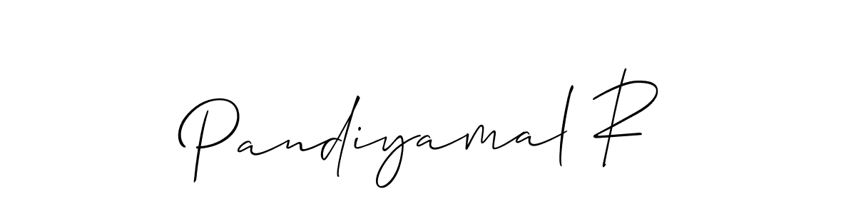 How to Draw Pandiyamal R signature style? Allison_Script is a latest design signature styles for name Pandiyamal R. Pandiyamal R signature style 2 images and pictures png