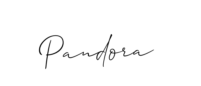 Use a signature maker to create a handwritten signature online. With this signature software, you can design (Allison_Script) your own signature for name Pandora. Pandora signature style 2 images and pictures png