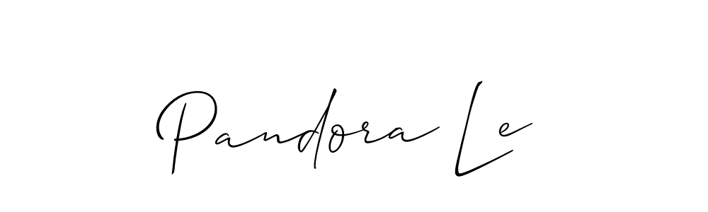 It looks lik you need a new signature style for name Pandora Le. Design unique handwritten (Allison_Script) signature with our free signature maker in just a few clicks. Pandora Le signature style 2 images and pictures png