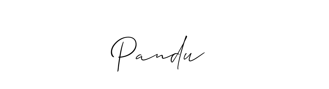 How to make Pandu❤️ name signature. Use Allison_Script style for creating short signs online. This is the latest handwritten sign. Pandu❤️ signature style 2 images and pictures png