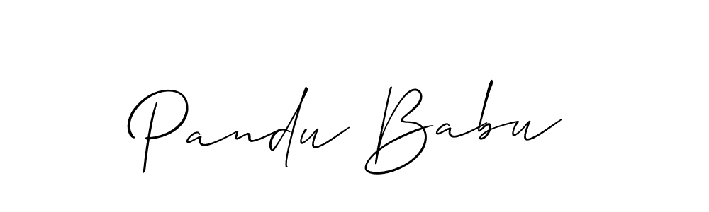 Design your own signature with our free online signature maker. With this signature software, you can create a handwritten (Allison_Script) signature for name Pandu Babu. Pandu Babu signature style 2 images and pictures png