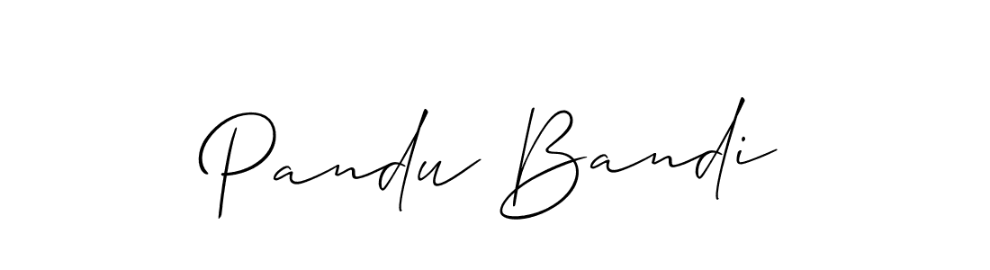 Similarly Allison_Script is the best handwritten signature design. Signature creator online .You can use it as an online autograph creator for name Pandu Bandi. Pandu Bandi signature style 2 images and pictures png