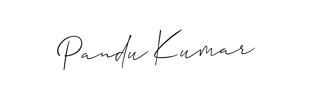 It looks lik you need a new signature style for name Pandu Kumar. Design unique handwritten (Allison_Script) signature with our free signature maker in just a few clicks. Pandu Kumar signature style 2 images and pictures png