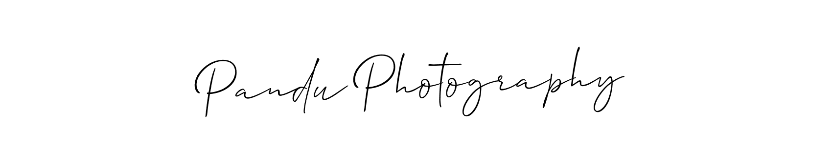 How to make Pandu Photography signature? Allison_Script is a professional autograph style. Create handwritten signature for Pandu Photography name. Pandu Photography signature style 2 images and pictures png