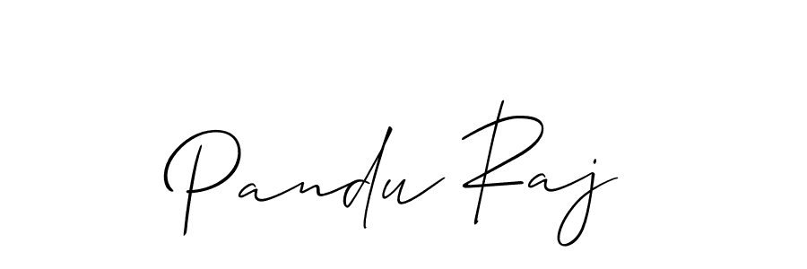 How to make Pandu Raj name signature. Use Allison_Script style for creating short signs online. This is the latest handwritten sign. Pandu Raj signature style 2 images and pictures png