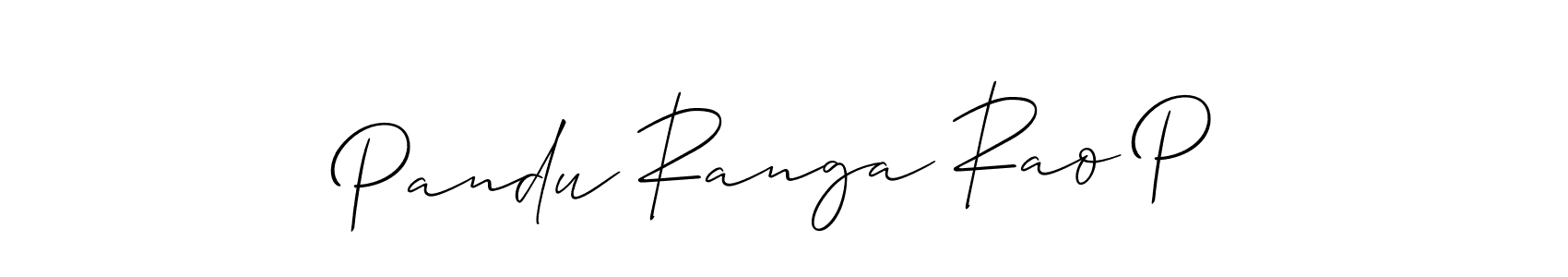 Make a short Pandu Ranga Rao P signature style. Manage your documents anywhere anytime using Allison_Script. Create and add eSignatures, submit forms, share and send files easily. Pandu Ranga Rao P signature style 2 images and pictures png