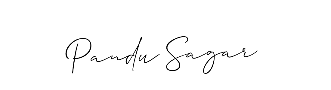 Similarly Allison_Script is the best handwritten signature design. Signature creator online .You can use it as an online autograph creator for name Pandu Sagar. Pandu Sagar signature style 2 images and pictures png