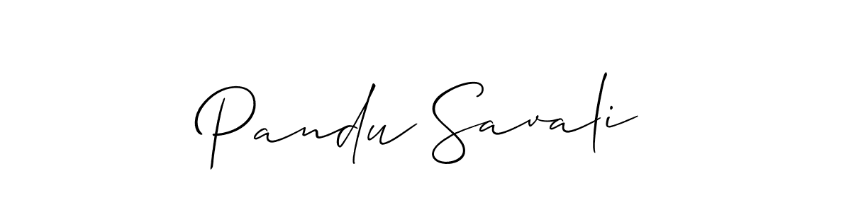 Allison_Script is a professional signature style that is perfect for those who want to add a touch of class to their signature. It is also a great choice for those who want to make their signature more unique. Get Pandu Savali name to fancy signature for free. Pandu Savali signature style 2 images and pictures png