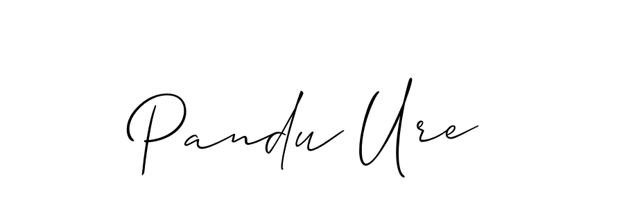 You should practise on your own different ways (Allison_Script) to write your name (Pandu Ure) in signature. don't let someone else do it for you. Pandu Ure signature style 2 images and pictures png