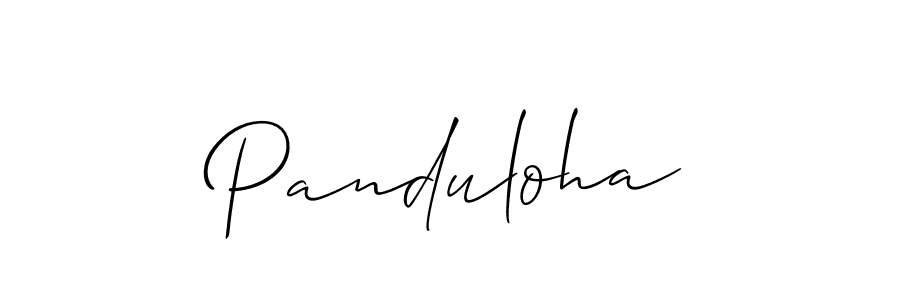 Once you've used our free online signature maker to create your best signature Allison_Script style, it's time to enjoy all of the benefits that Panduloha name signing documents. Panduloha signature style 2 images and pictures png