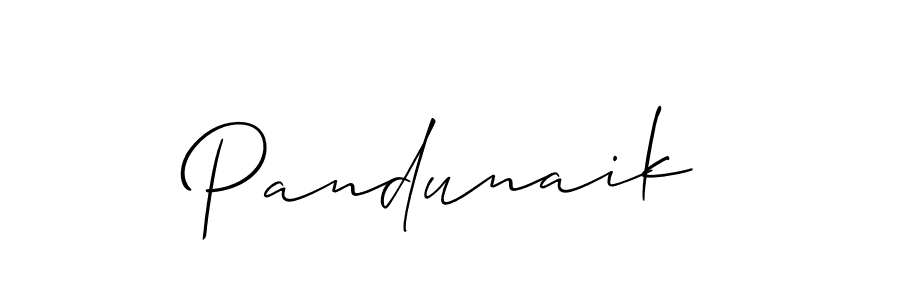 Design your own signature with our free online signature maker. With this signature software, you can create a handwritten (Allison_Script) signature for name Pandunaik. Pandunaik signature style 2 images and pictures png